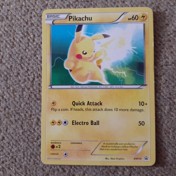 POKEMON PROMO CARD - BLACK AND WHITE - PIKACHU BW5